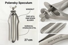 1 Each – Equine Vaginal Speculum Polansky 10.5″- Ranch, Veterinary – Stainless