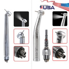 Dental 45° Angle/Standard Head LED E-generator / Fiber Optic Handpiece 4H 6Pin
