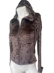 Lululemon Hooded Define Jacket Crushed Velvet French Press Brown Size 4
