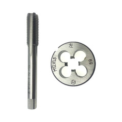 M12 x 1.5mm Tap & M12 x 1.5mm Die Metric Thread Left Hand High Speed Steel New
