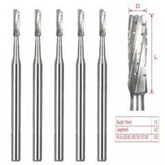 5X FG-557XL Dental Surgical Carbide Burs 25mm 557 FGOS Bone Cutting 1.6mm SL