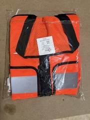 CPKC Employee issued PPE Hi-Visibility Orange Vest Size Large Reg. branded logo