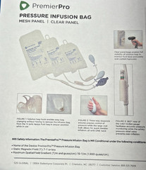 2 X PREMIERPRO 8808 1000ML DISPOSABLE PRESSURE INFUSION BAG WITH MESH BACK