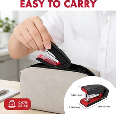 Arrow 2PCS Mini Staplers with Staples 16 Sheets Capacity for Daily Office School