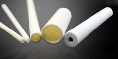 1 x300mm Single Hole Alumina Ceramic Tube Insulation Resistance High Temperature