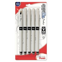 NEW Pentel 20-PK EnerGel Tradio Pearl BLACK .7mm Metal Tip Gel Pen Medium 25376