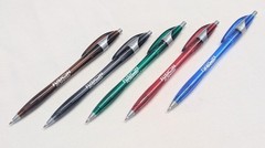 100 Misprint Click Pens JAVALINA JEWEL Hub Pen TRANSLUCENT COLOR MIX Blue Ink