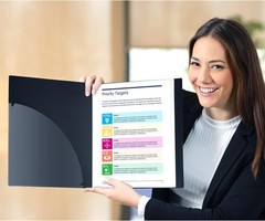 Moisture-Resistant Presentation Binder – 24 Pockets for Protecting Key Documents