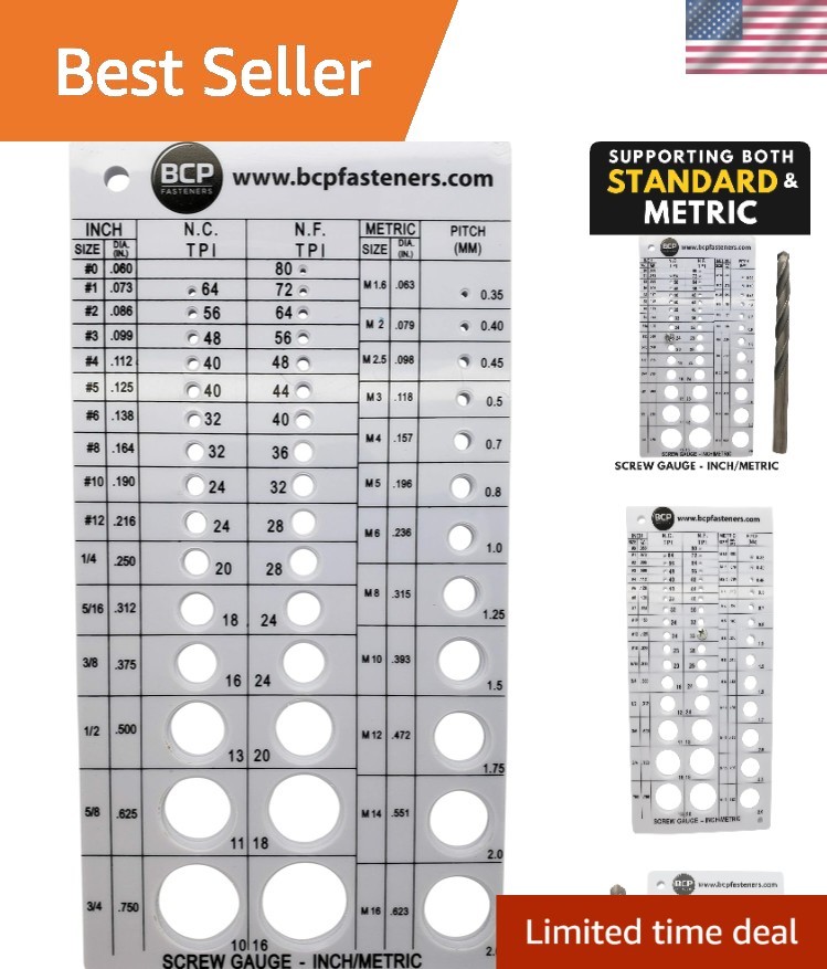 Precision Screw Thread Gauge for Metric & SAE Fasteners