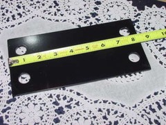 Steel Plate 4″ X 8.250″ X 0.190 ” Pre-Drilled 4 Holes, Primed and Painted Black