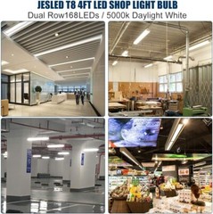 12-Pack JESLED T8 T10 T12 4FT LED Type B Light Bulb 24W 6000-6500K 3000LM 4 Foot