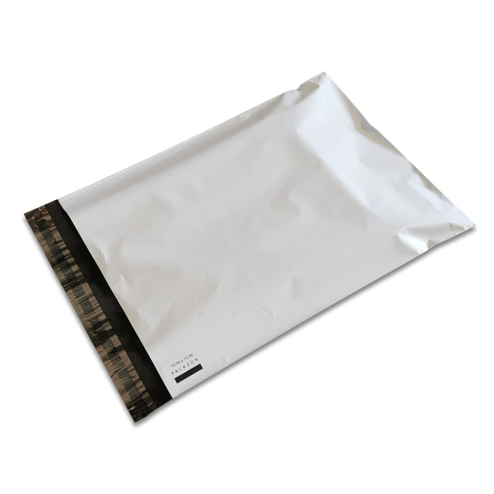 100 PCS Matte White Poly Mailers 10×13 Inch Waterproof Self-Seal Shipping Bags
