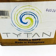 Tytan MN14600 Manila Rope 1/4in X 600ft 3-Strand Twisted 54 lb Load Natural