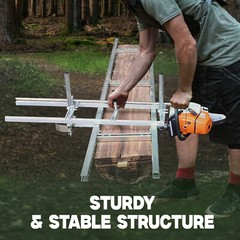 Portable Chainsaw Mill 14″-36″ Guide Bar Aluminum Steel Planking Lumber