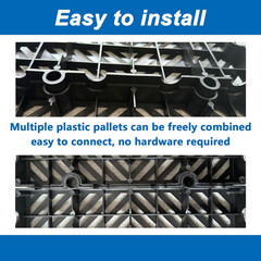 Lightweight Moisture-Proof Plastic Pallets for Indoor and Outdoor Use (6 Pcs)
