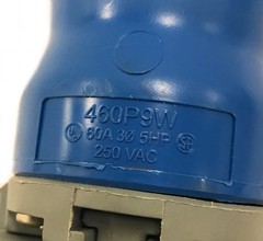 Hubbell HBL460P9W Watertight Plug 60A 3-Pole 4-Wire 250VAC Industrial IEC