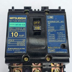 Mitsubishi NF30-CS 10A 3 Pole No-Fuse Circuit Breaker 220VAC Open Box Japan