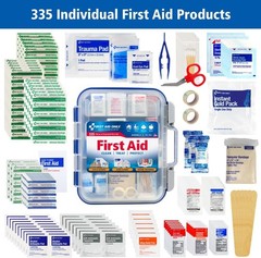 First Aid Kit, 335-Pc OSHA Compliant for Home, Work & Car
