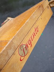 Vintage Ingento No. 4 Paper Cutter Guillotine Trimmer #4 Wood Cast Iron 12″x12″