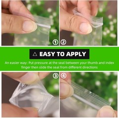 Mini Plastic Bags Approximately 400pcs 2″ x 2″ Transparent Zip Lock Style Bags