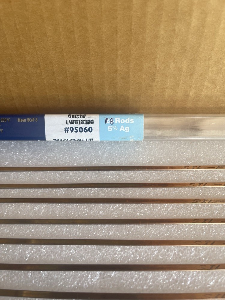 Lucas-Milhaupt SIL-Fos 5 -Part #95060 Tube of 18 Rods – Open Box