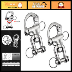 Quick Release Snap Shackle, Marine Grade 316 Stainless Steel Clevis Hook, Sailbo