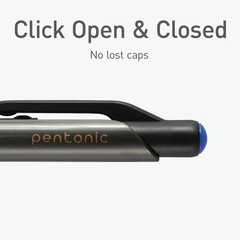 Pentonic GR-T Retractable Gel Pens, 10 Count, Blue Ink, 0.7 mm 10