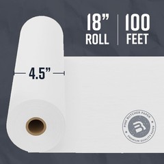 Bryco Goods White Kraft Butcher Paper Roll – 18″ x 1200” (100 ft) – Uncoated, Un