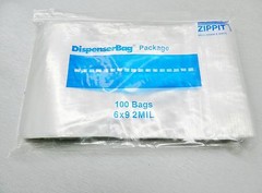 100 Zippit Reloc Bags 6×9 Clear 2mil Poly Reclosable Bag 6″ x 9″ Zip Seal Lock