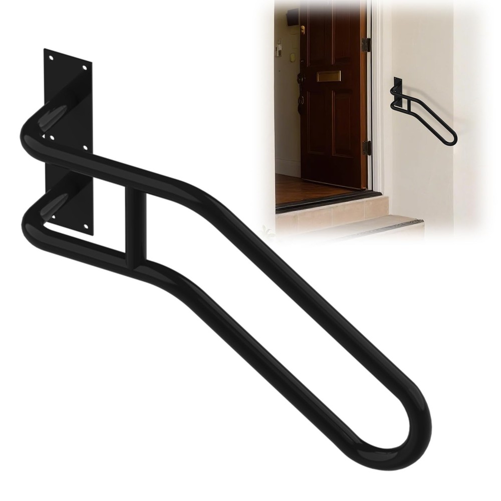 Left Side Wall Mounted handrail, Garge Door Stair Railing for 1-3 Steps(Polis…