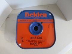 Belden 8947-1000 18 AWG Stranded Hook-Up Wire 1000 Ft Serve Braid Lacquered USA