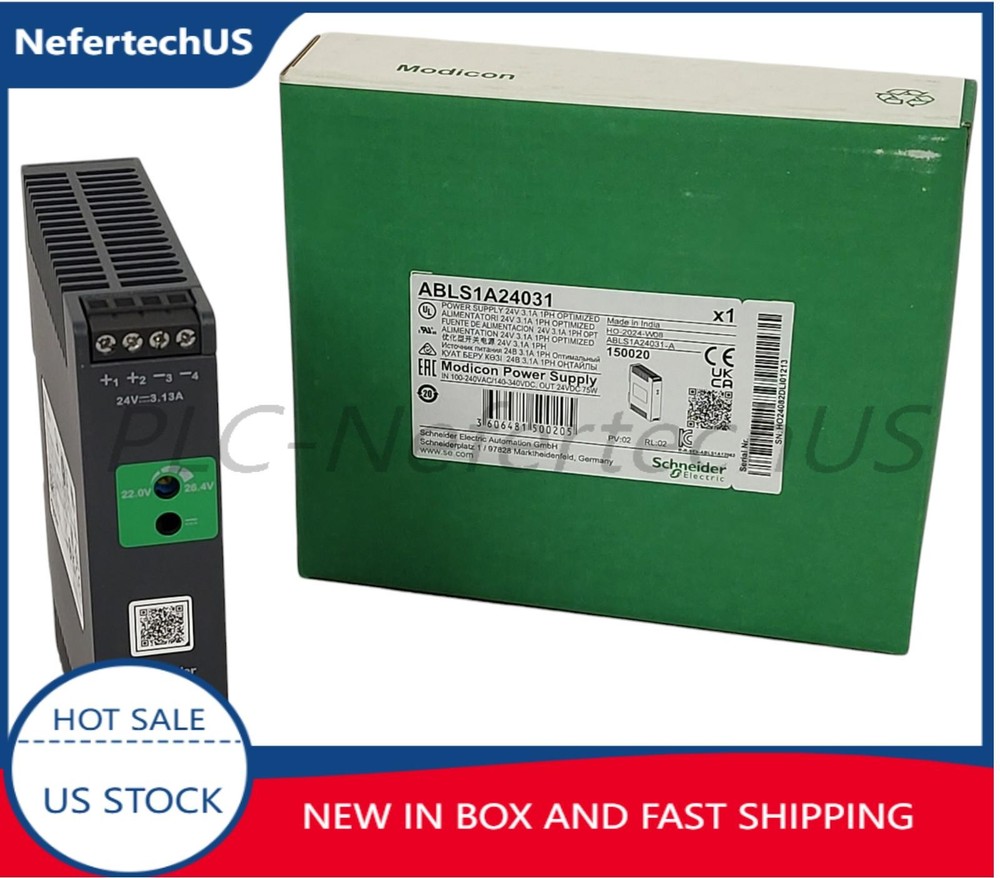 Schneider ABLS1A24031 Regulated Power Supply 100-240V AC, 24V 3.1 A Single Phase