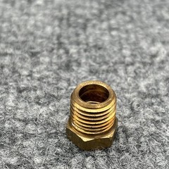 Lot of 10 – 1/4″ x 1/8″ NPT Brass Pipe Reducer Bushing Hex Used