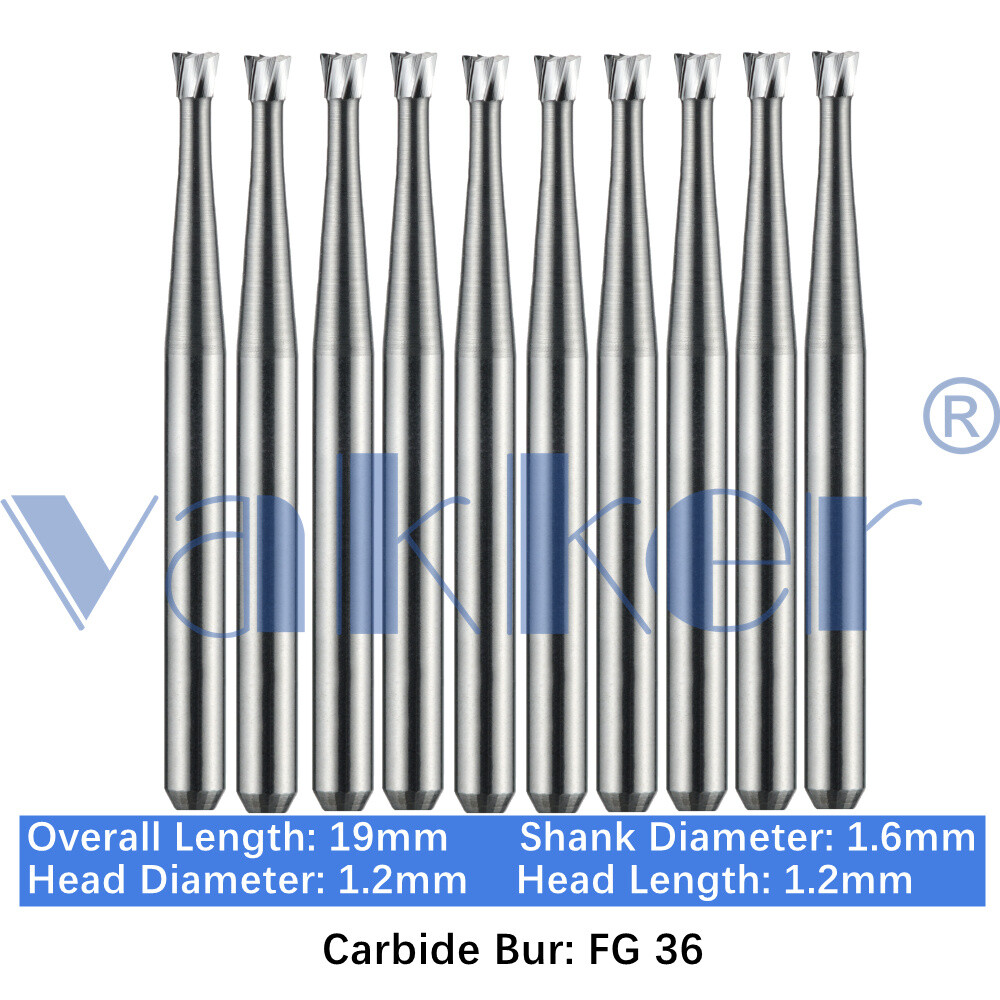 Vakker Dental Carbide Burs FG 36 Friction Grip 10/pk