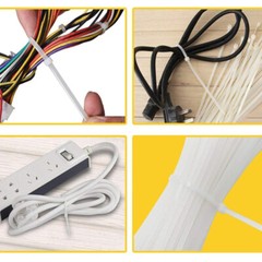 100-200Pcs Cable Ties 4″ / 14″ Heavy Duty Nylon Wrap Wire Zip Ties UV Resistant