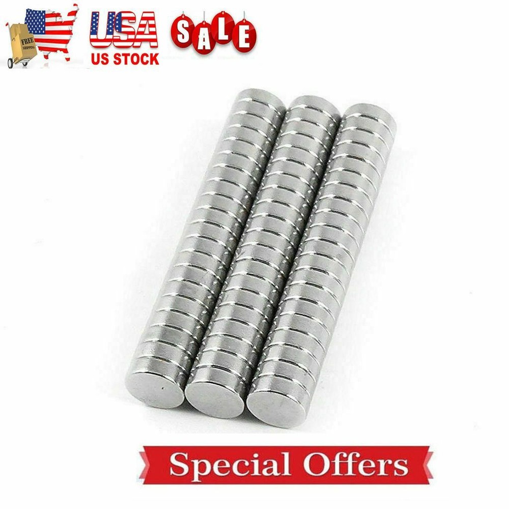10X 6x3MM N35 Neodymium Rare Earth Super Strong Disc Fridge Magnets 1/4″x1/8″ US