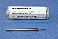 Harvey Tool 1.143mm(0.045″) Dia. 3 flute 7.8mm (.307″) LOC 3mm Shank 3Pcs Lot