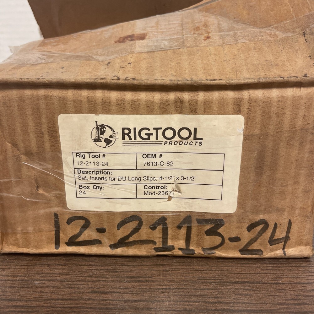 Bash Ross 7613-C-82. Set, Inserts For DU Long Slips 4-1/2” X 3-1/2”