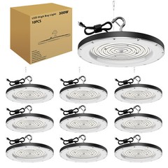 10 Pack 300W UFO LED High Bay Light Industrial Factory Warehouse Shop Commercial