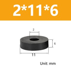 Black Round Rubber Shock Cushioning Pad Spacers Standoff Washer ID 2mm – 56mm