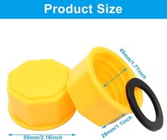 5 Gallon Gas Can Cap Replacement, 6 Pcs Coarse Thread Plastic Caps, Universal Fi