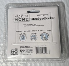 Complete Home 2 Pack Heavy Duty Steel Padlocks – Lock Size 1.5 IN (38 mm)