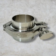 DENORD Stainless Steel Tri-Clamp (Tri-Clover Clamp) + 2 Pcs SUS304 Sanitary