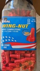 Ideal 30-652J Wingnut® Wire Connector, #452 Red (500/Jar)