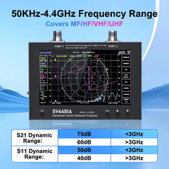 NanoVNA SV4401A Vector Network Analyzer 7″ Touch LCD 50KHz-4.4GHz Antenna Analyz