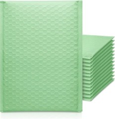 500 #0 Extra Wide 6.5×10 CD DVD Green Ash Poly Bubble Shipping Mailers Envelopes
