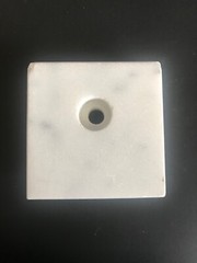 22 Count – 3X3x1 Marble Bases with Slant Trophy Bases Countersunk White See Pic