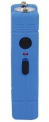 Police Blue Stun Gun Self Defense 60 Mi Vol Rechargeable FLASHLIGHT Home Protect