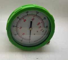 4″ Pressure Gauge (0-300 psi) Green Color ABS Case – 1/4″ NPT Lower –
