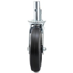 4PCS Scaffolding Caster 8″ x 2″ Black Wheels w/ Locking Brakes 1-3/8″ 1100LBS